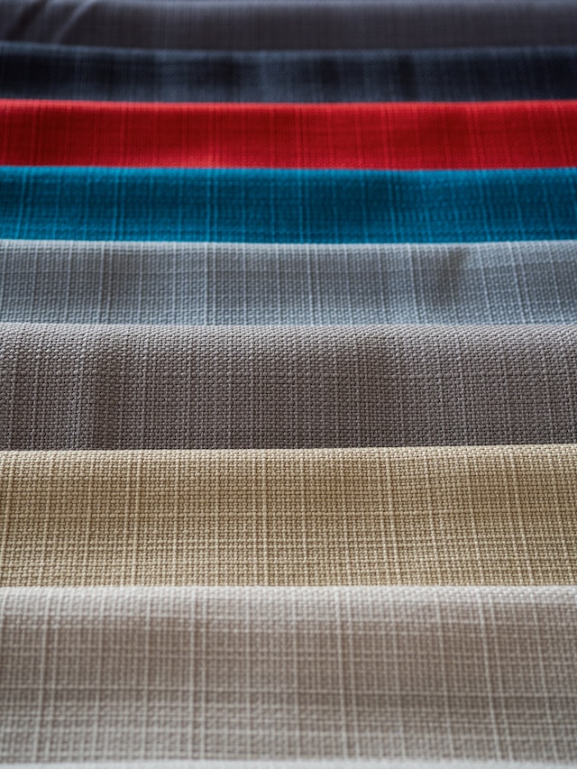 selection of different colour blinds fabric